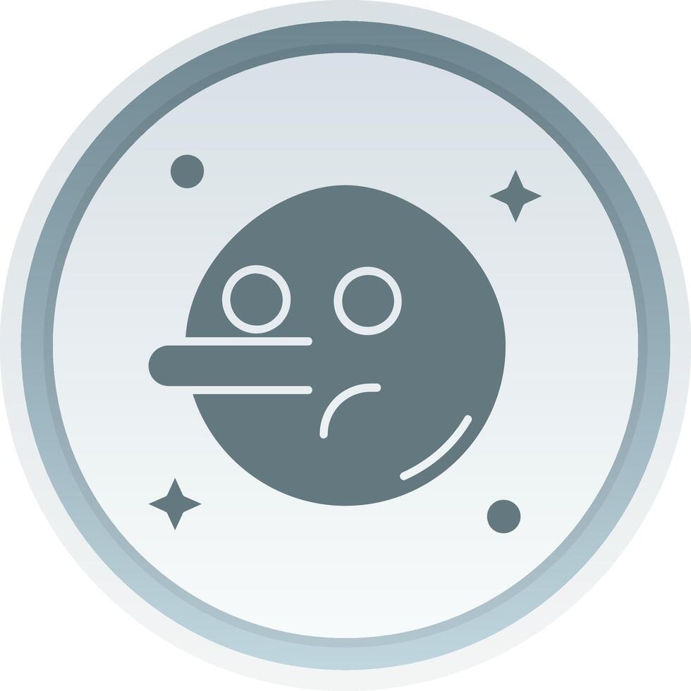 Liar Solid button Icon vector