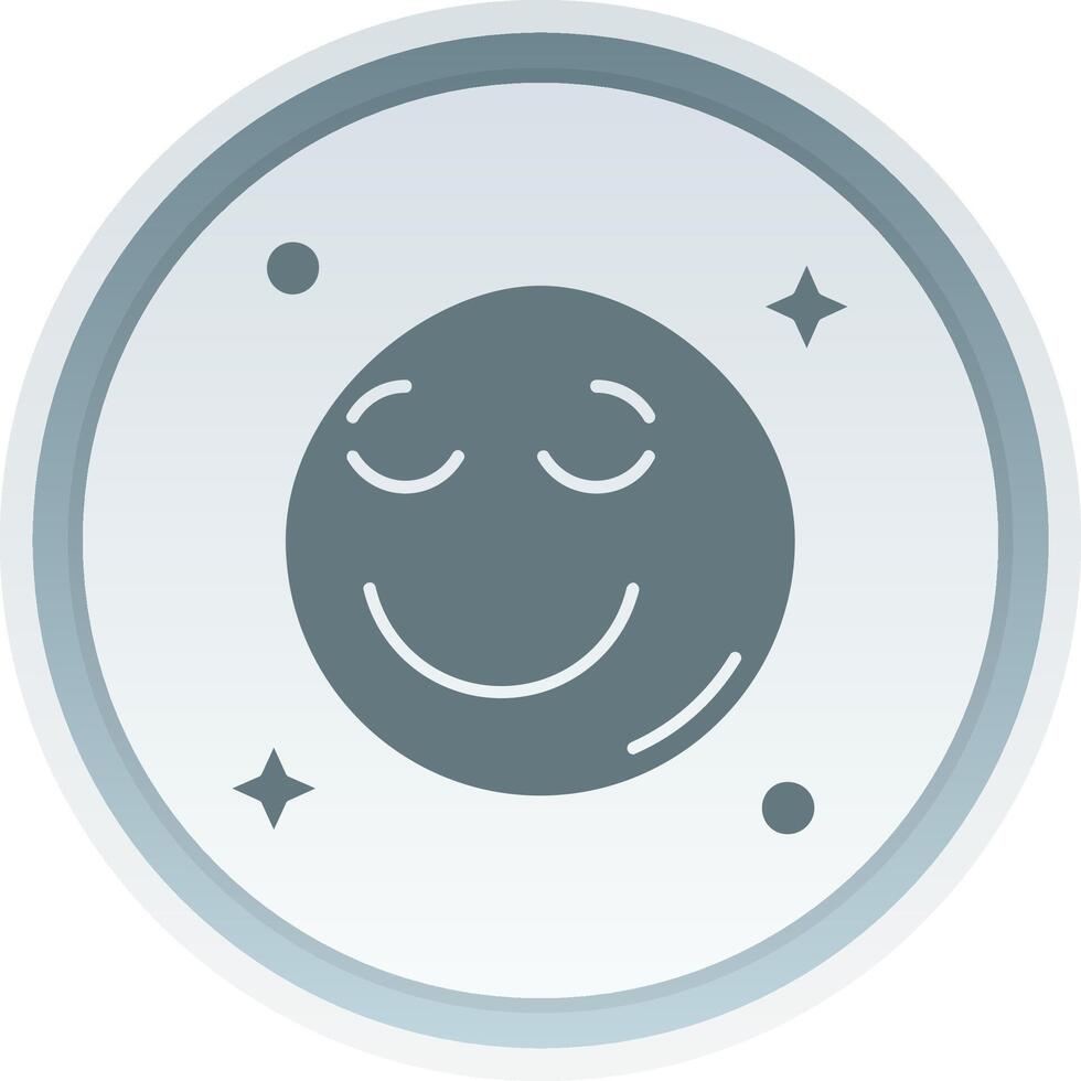 Relieved Solid button Icon vector