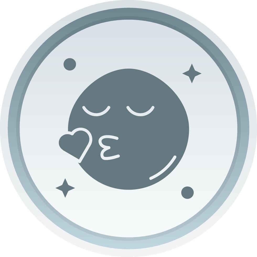 Kiss Solid button Icon vector