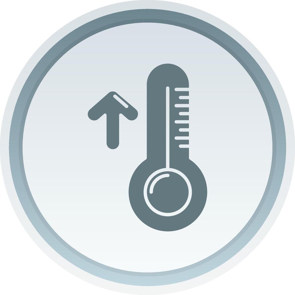 High temperature Solid button Icon vector