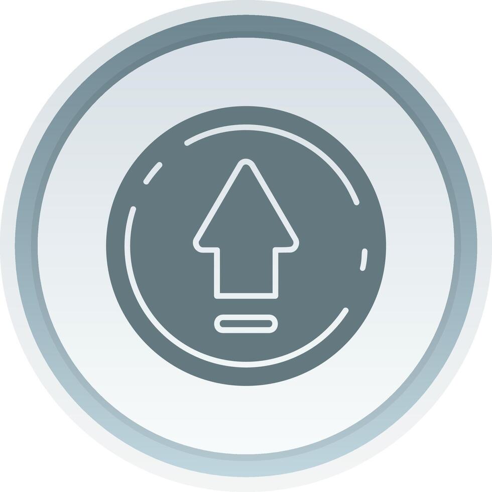 Up Solid button Icon vector