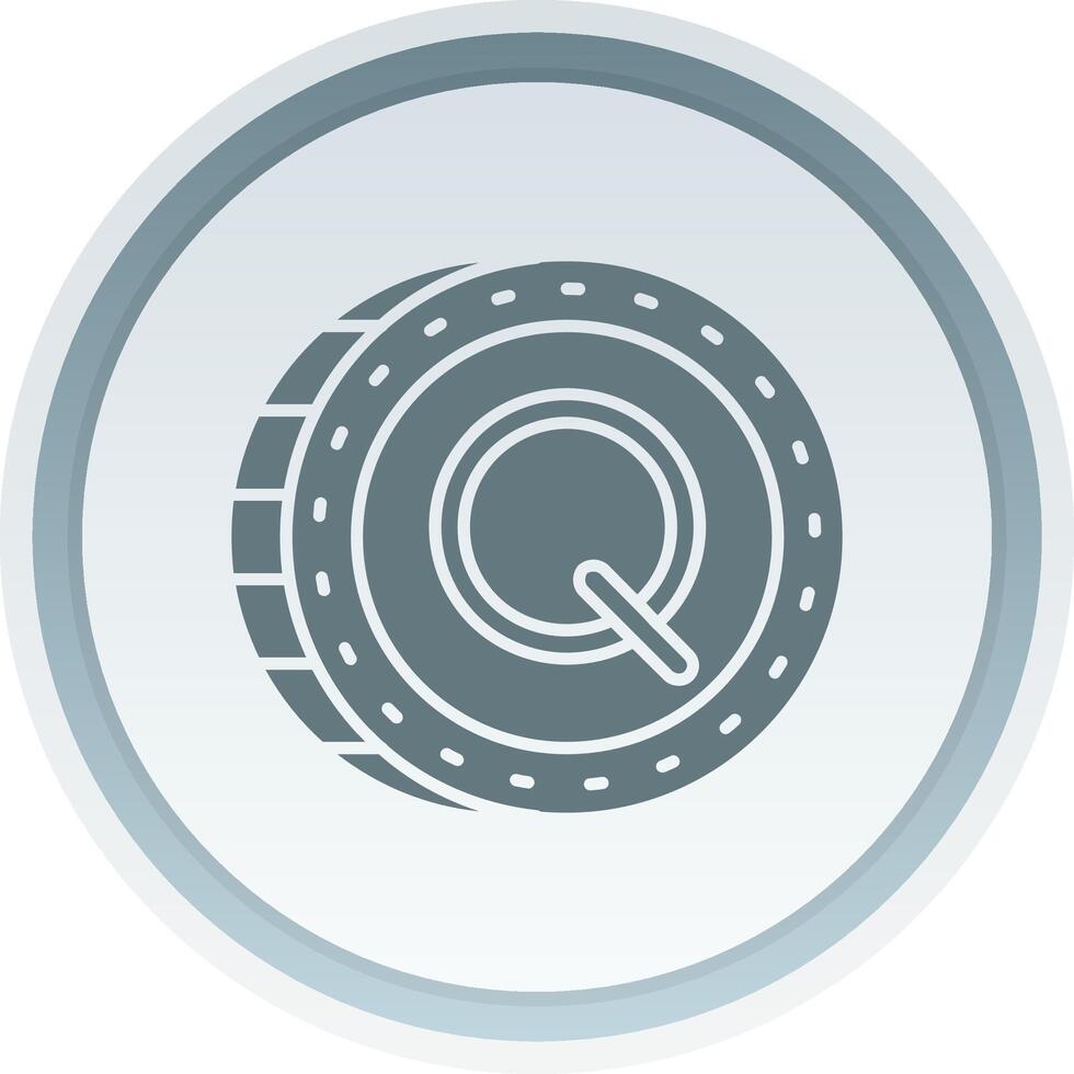 Quetzal Solid button Icon vector