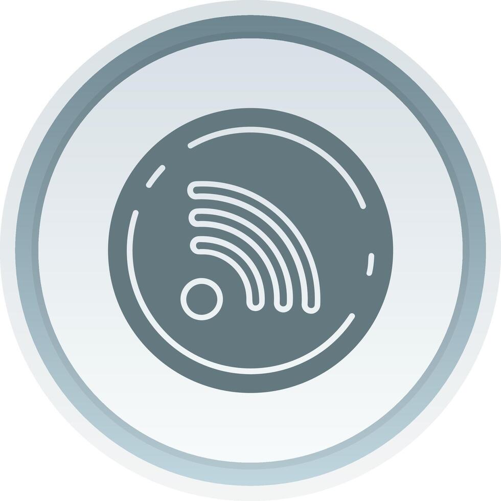 Rss Solid button Icon vector