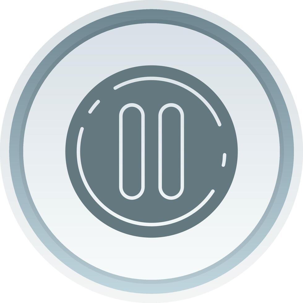Pause Solid button Icon vector