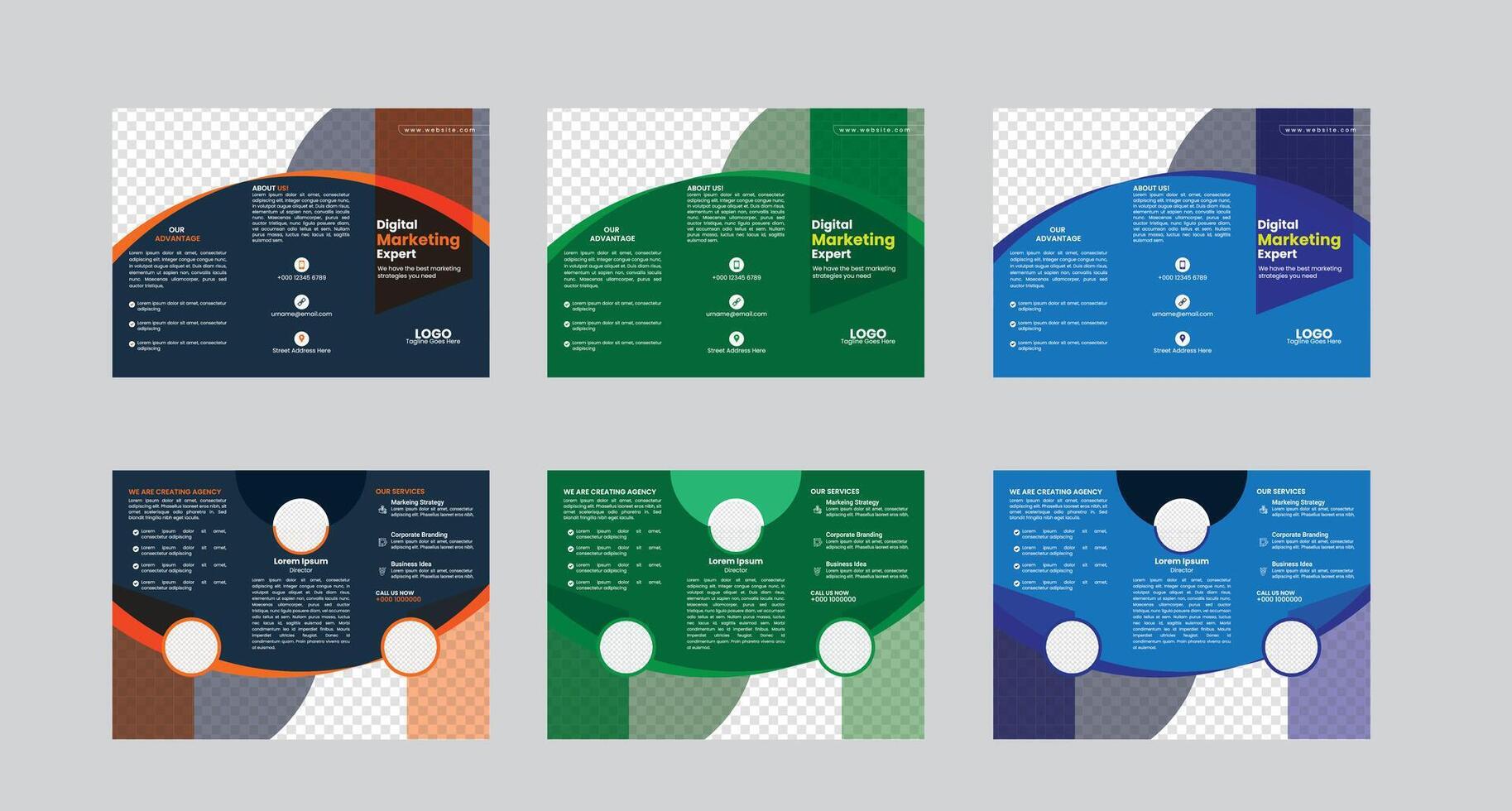 Tri Fold Brochure Design vector