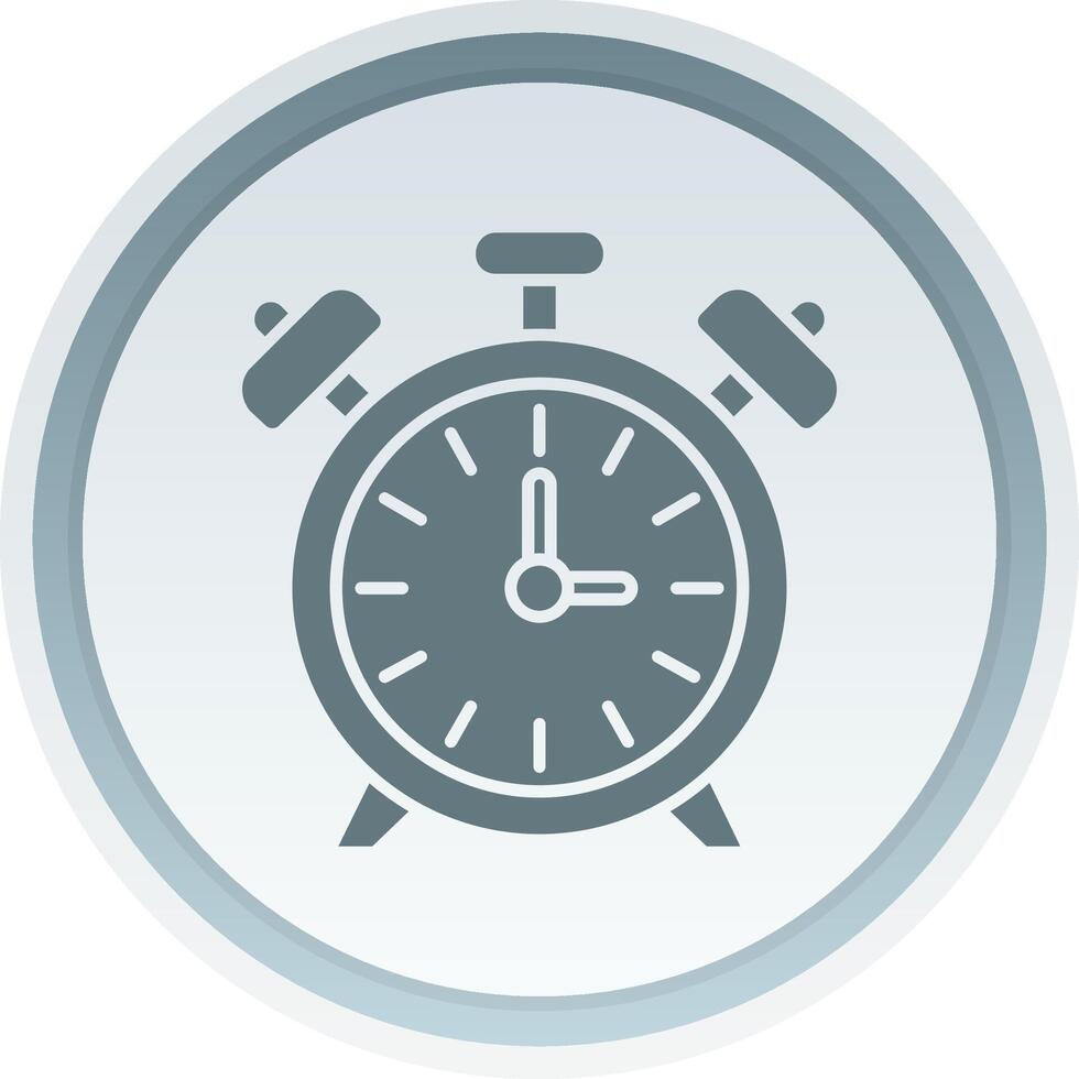Alarm clock Solid button Icon vector
