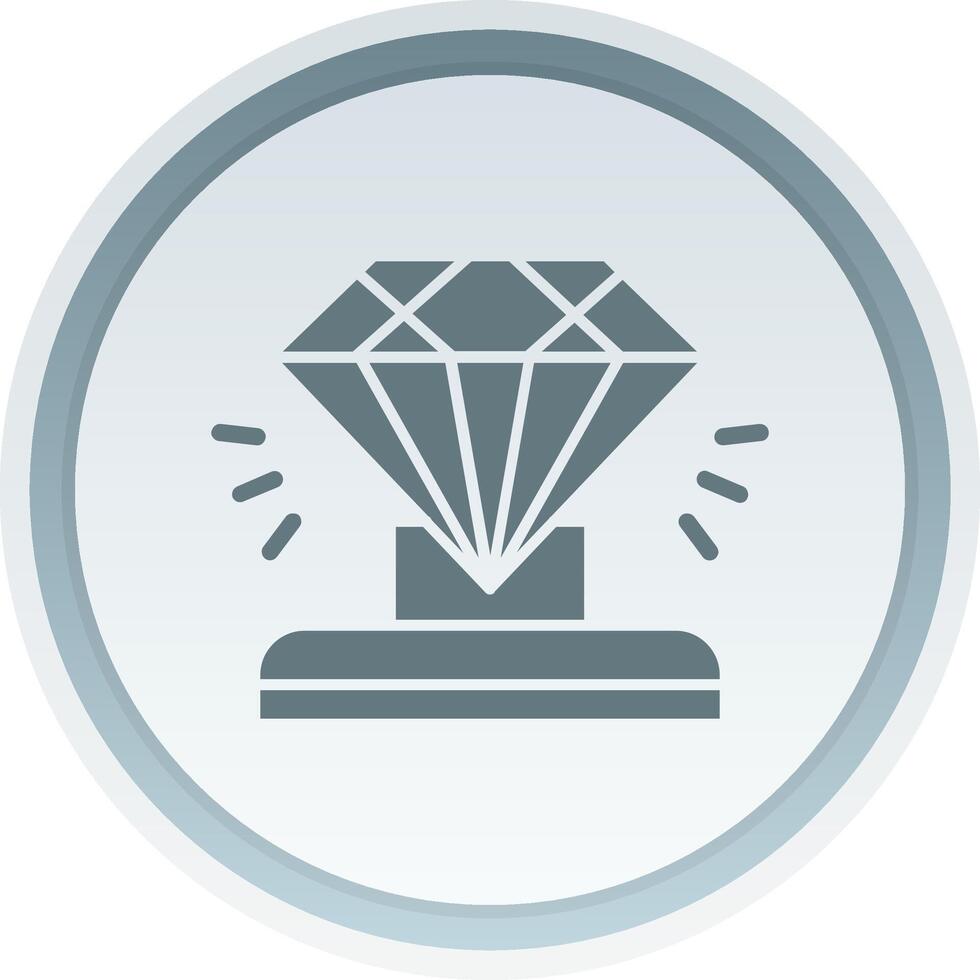 Diamond Solid button Icon vector