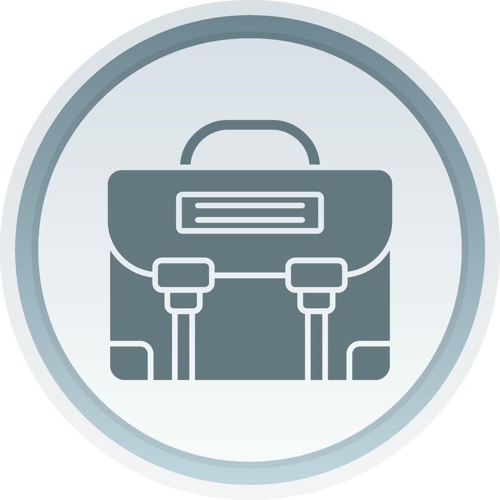 Briefcase Solid button Icon vector