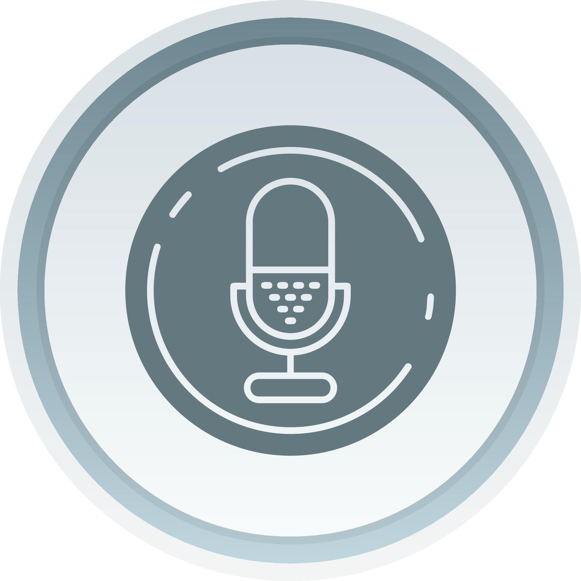 Microphone Solid button Icon 38518726 Vector Art at Vecteezy