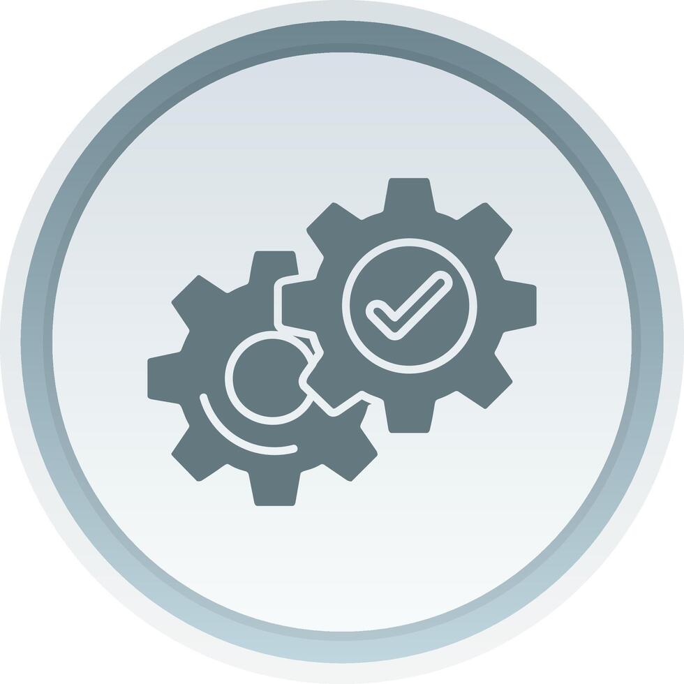 Setting Solid button Icon vector