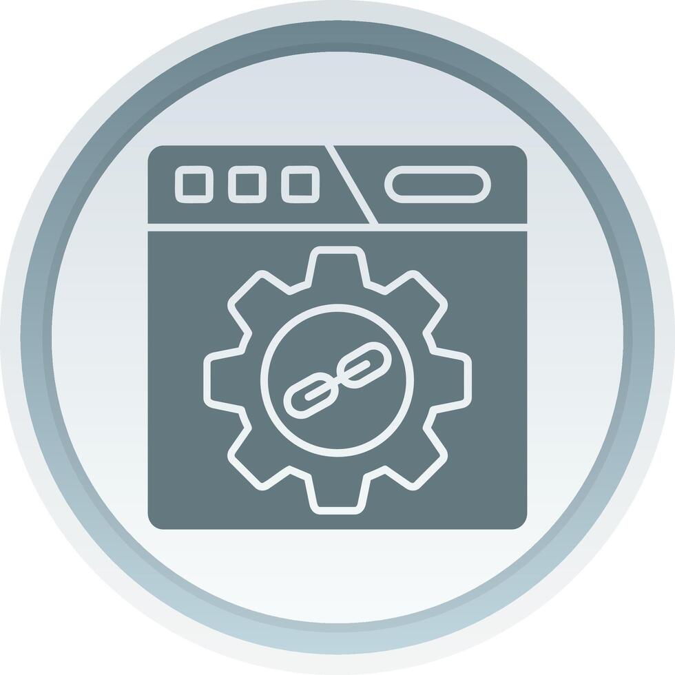 Backlink Solid button Icon vector