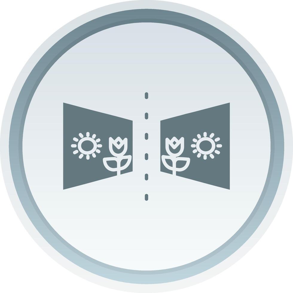 Flip Solid button Icon vector