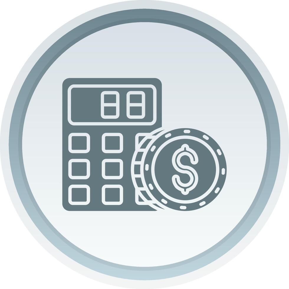 Calculator Solid button Icon vector