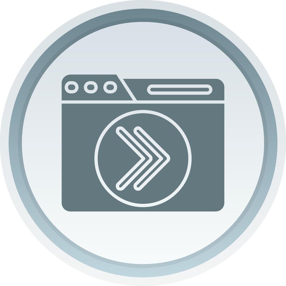 Next Solid button Icon vector