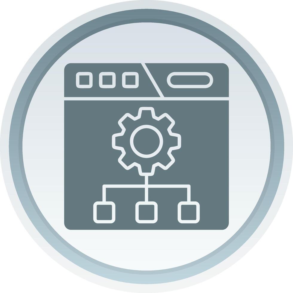 Setting Solid button Icon vector