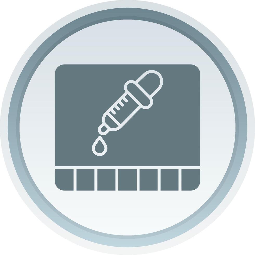 Dropper Solid button Icon vector