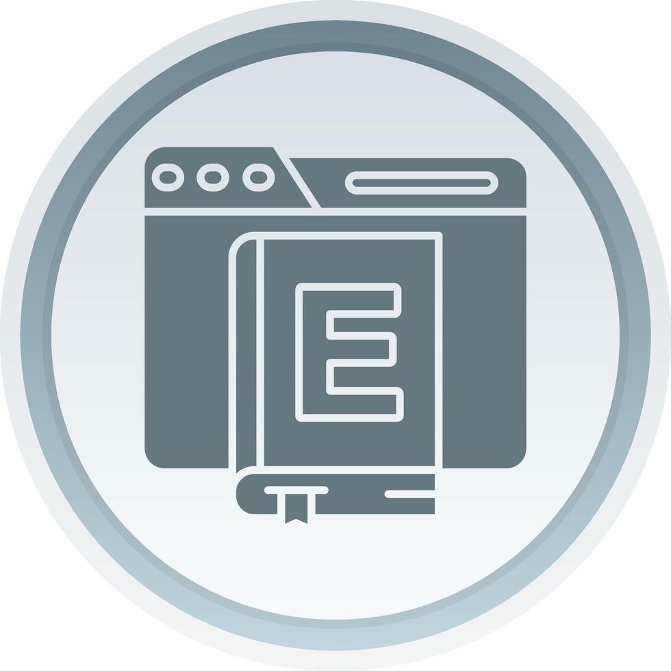 Ebook Solid button Icon vector