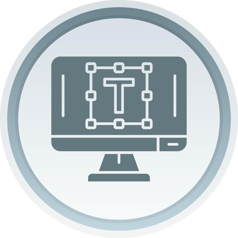 Text editor Solid button Icon vector