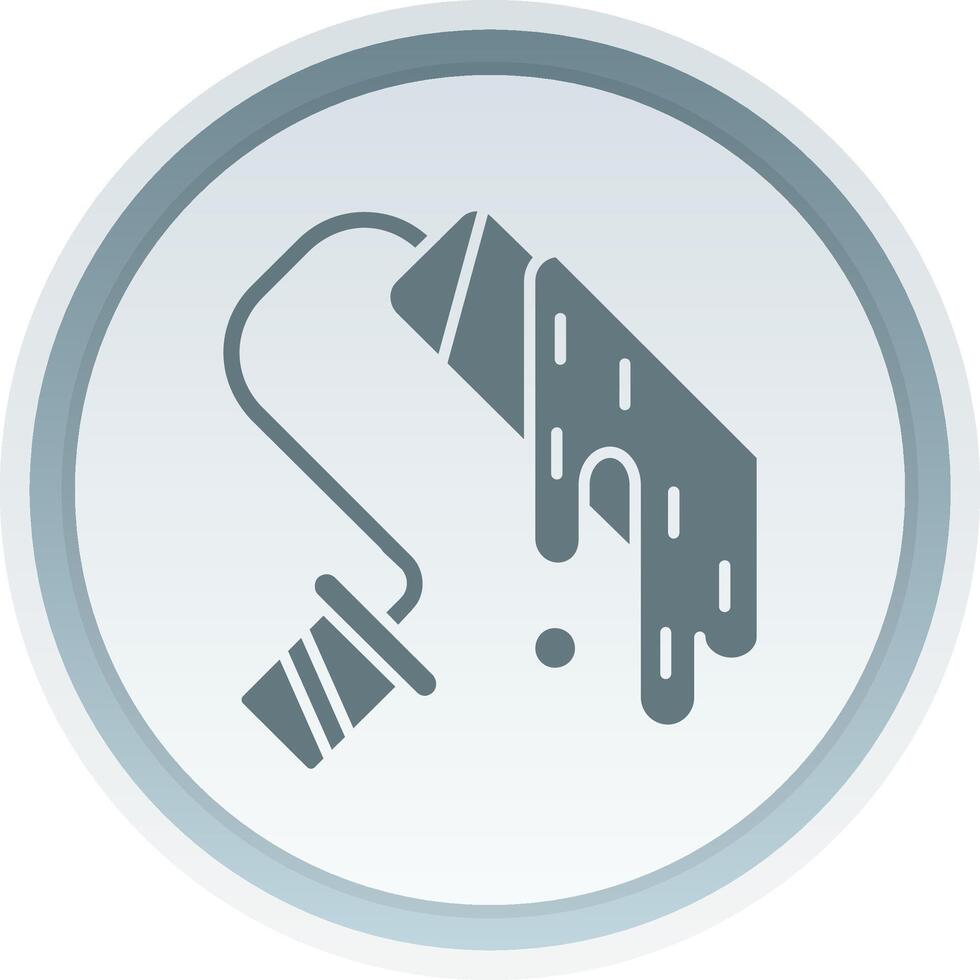 Paint roll Solid button Icon vector