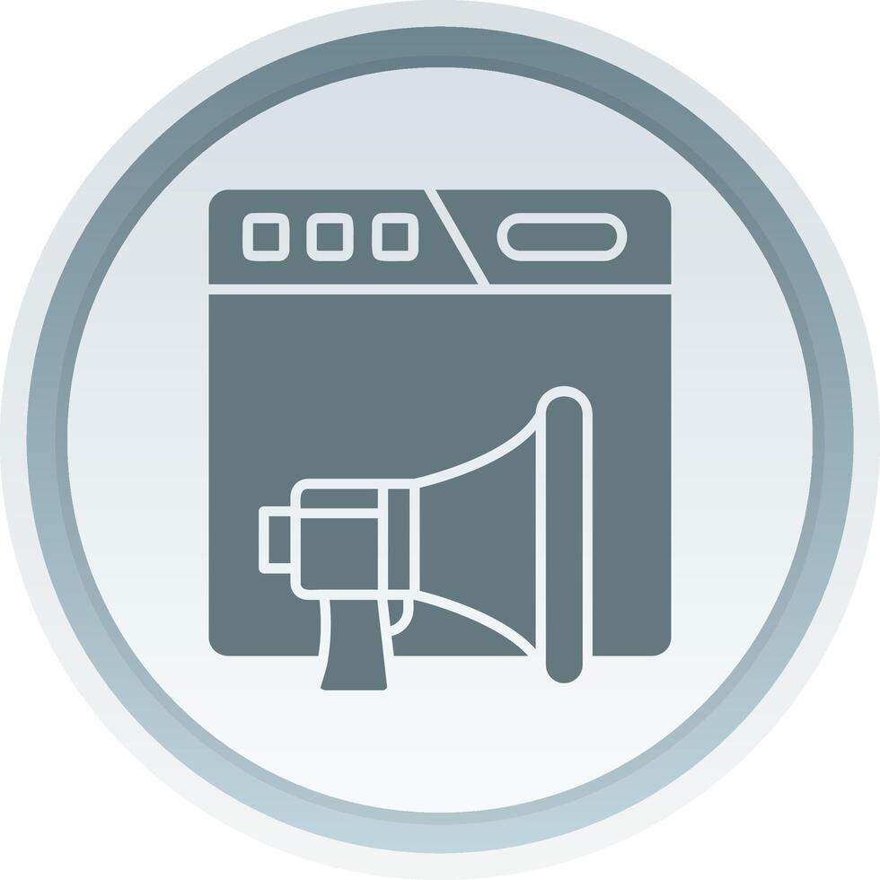 Marketing Solid button Icon vector
