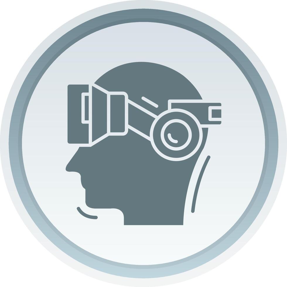 Vr glasses Solid button Icon vector