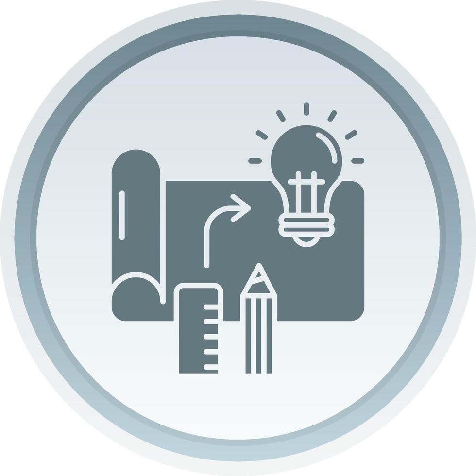 Design process Solid button Icon vector