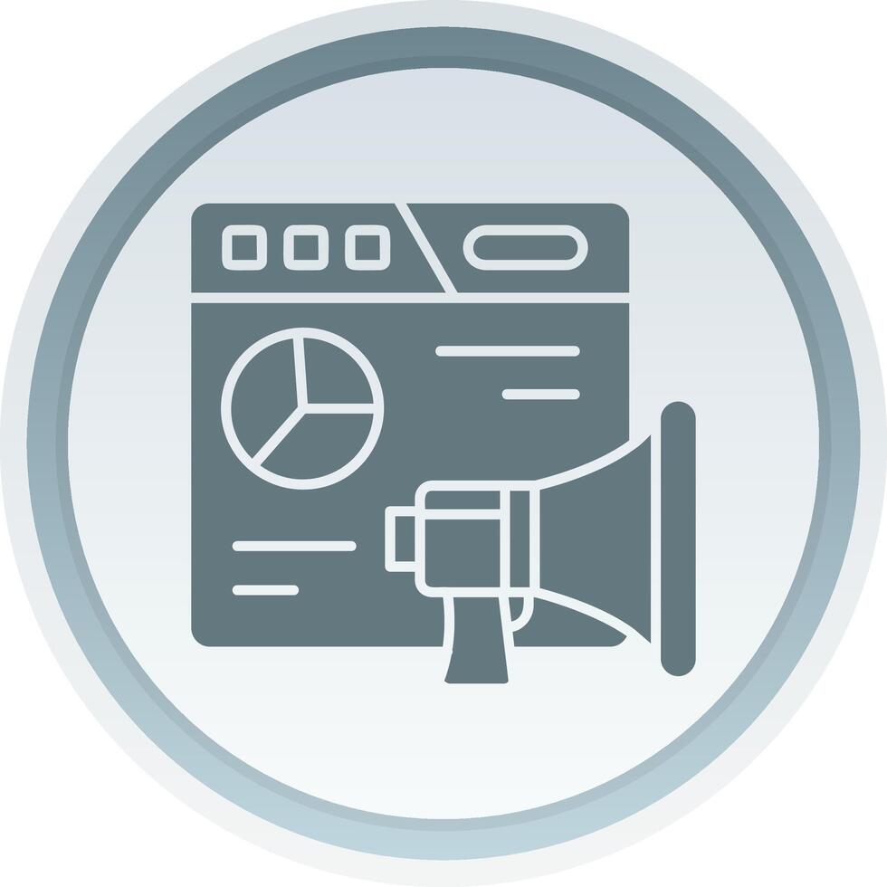 Marketing Solid button Icon vector