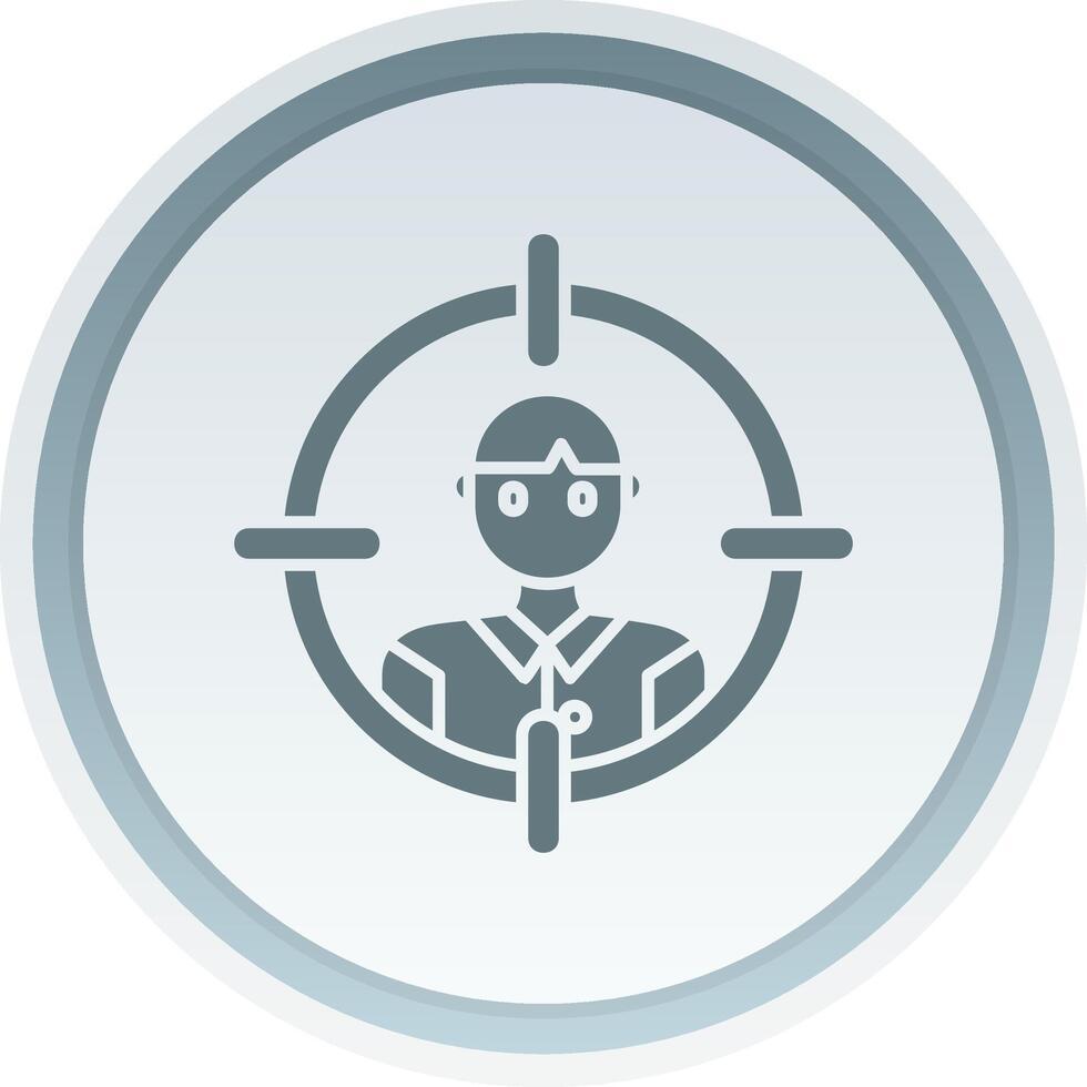 Target audience Solid button Icon vector