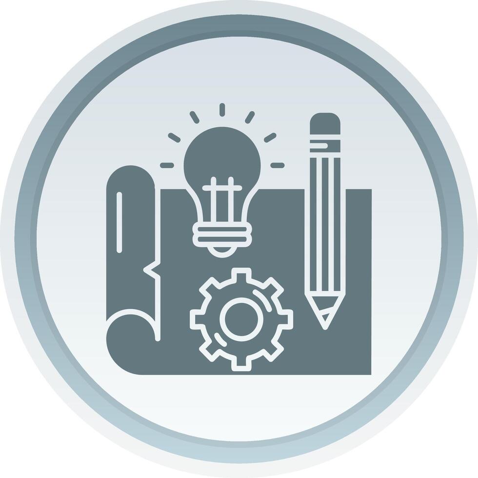 Blueprint Solid button Icon vector
