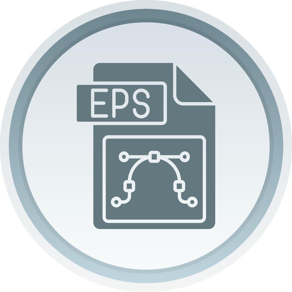 Eps file format Solid button Icon vector