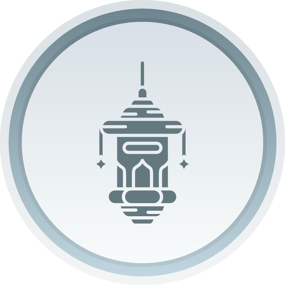 Oil lamp Solid button Icon vector