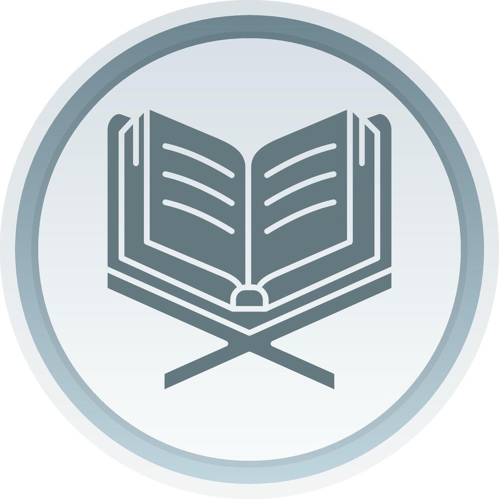 Read Solid button Icon vector
