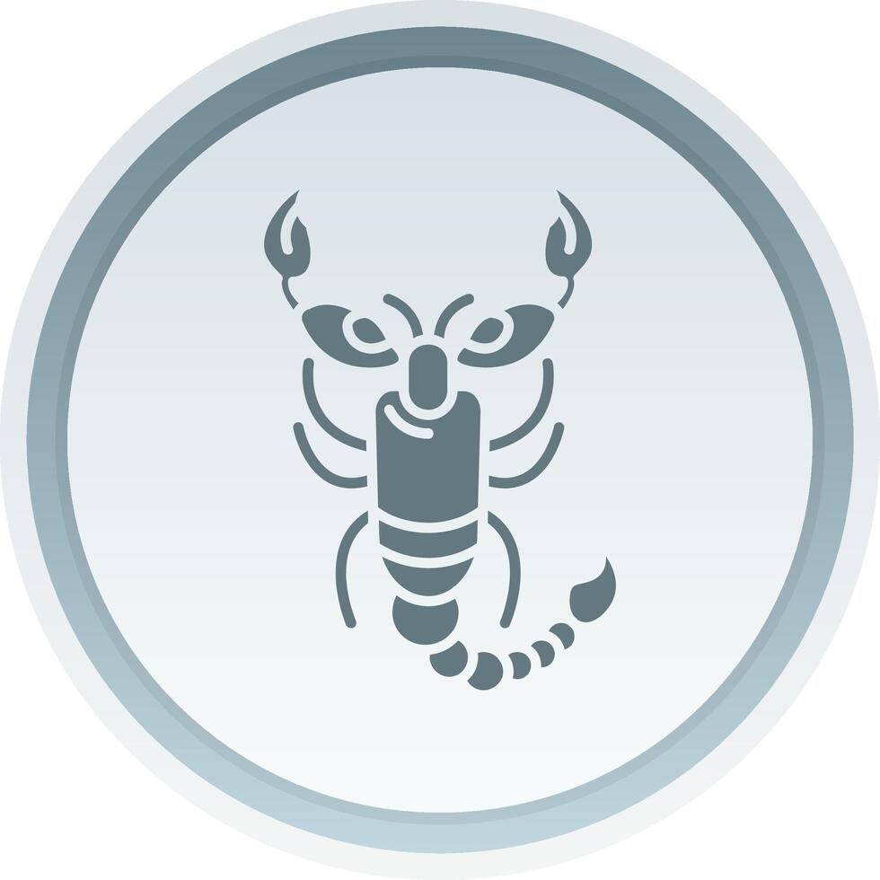 Scorpion Solid button Icon vector