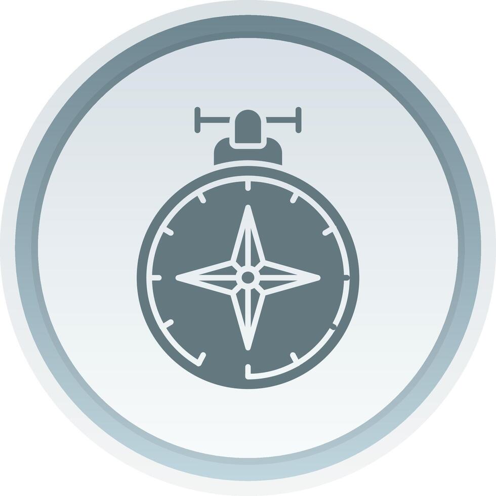 Compass Solid button Icon vector