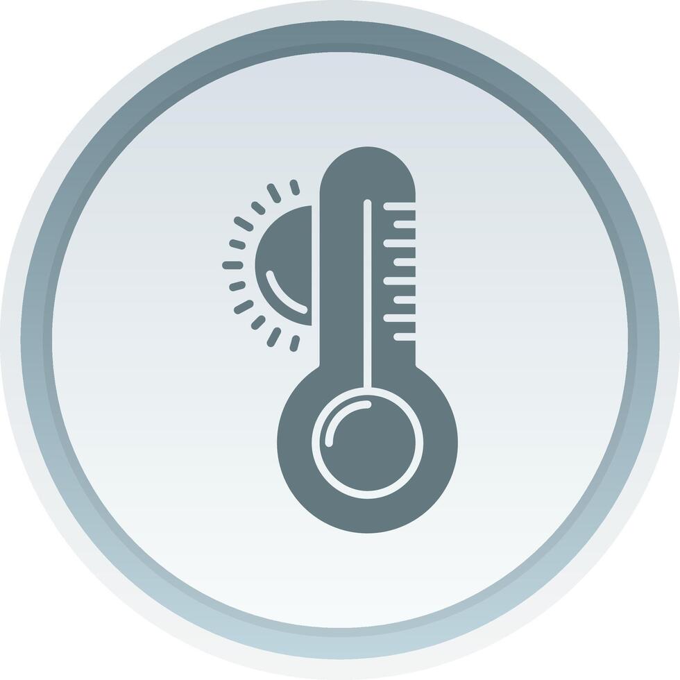 Weather Solid button Icon vector