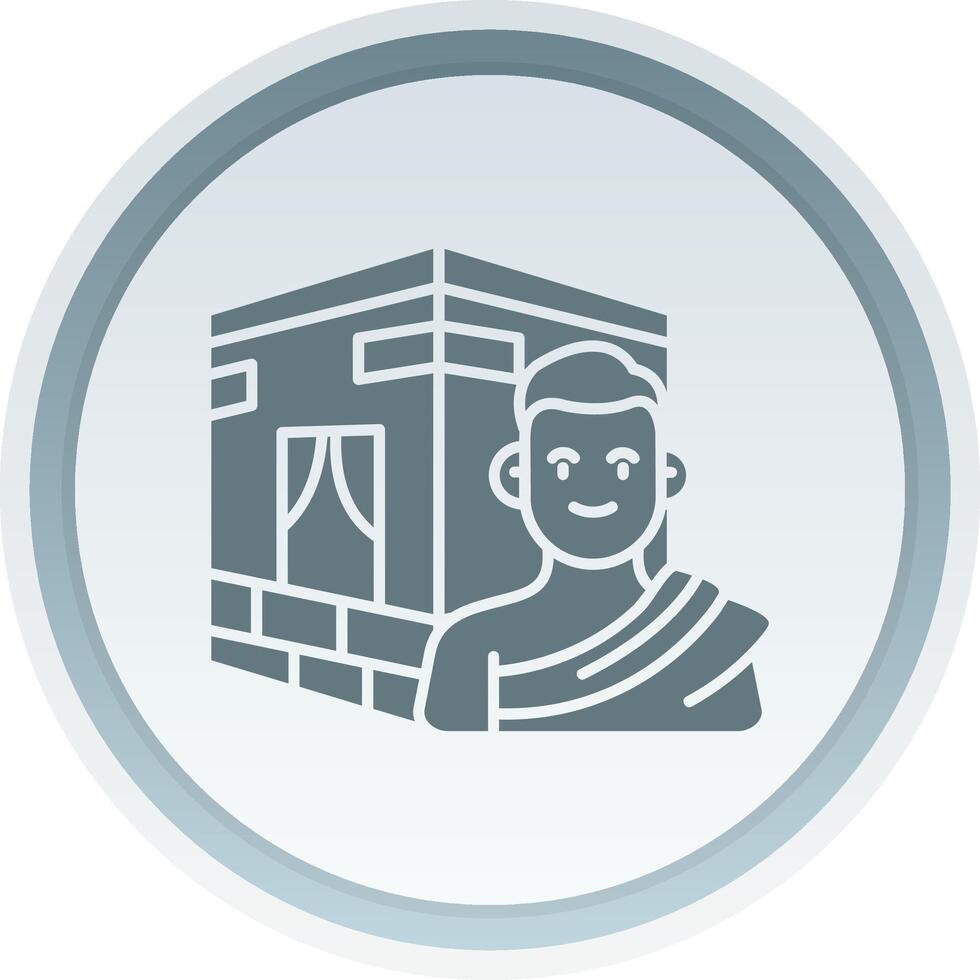 Umrah Solid button Icon vector