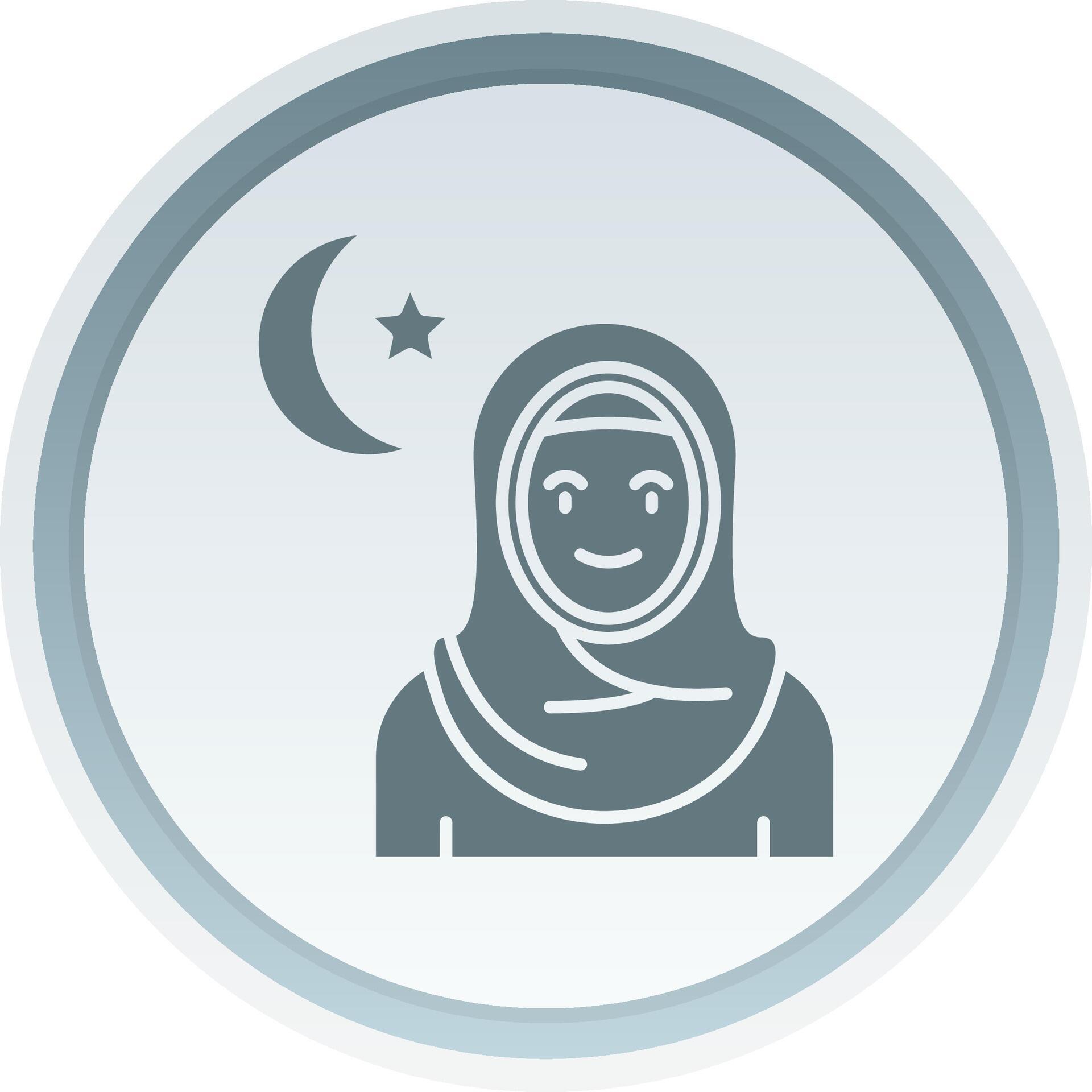 Muslim Solid button Icon 38519001 Vector Art at Vecteezy