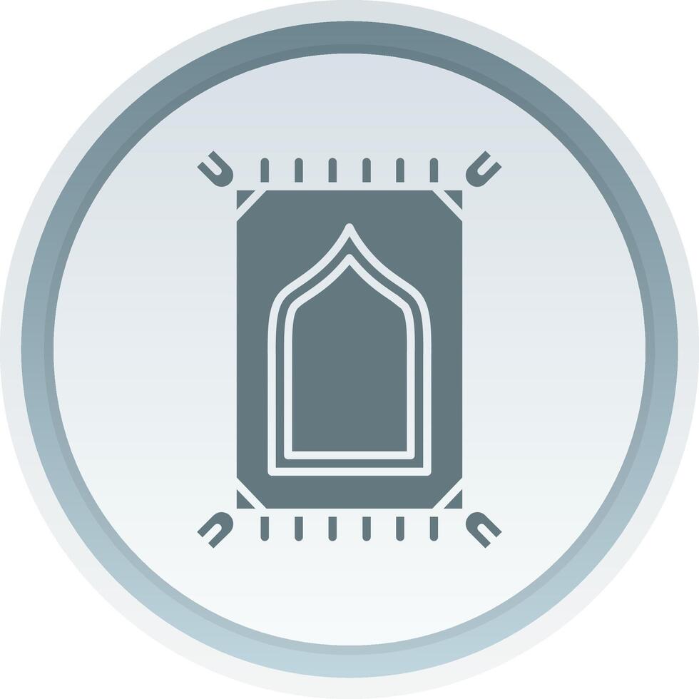 Prayer mate Solid button Icon vector