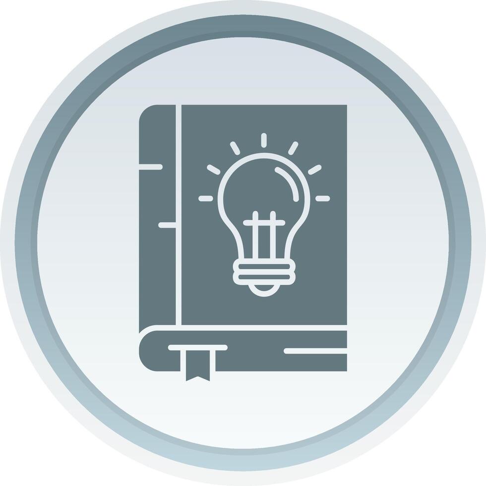 Knowledge Solid button Icon vector