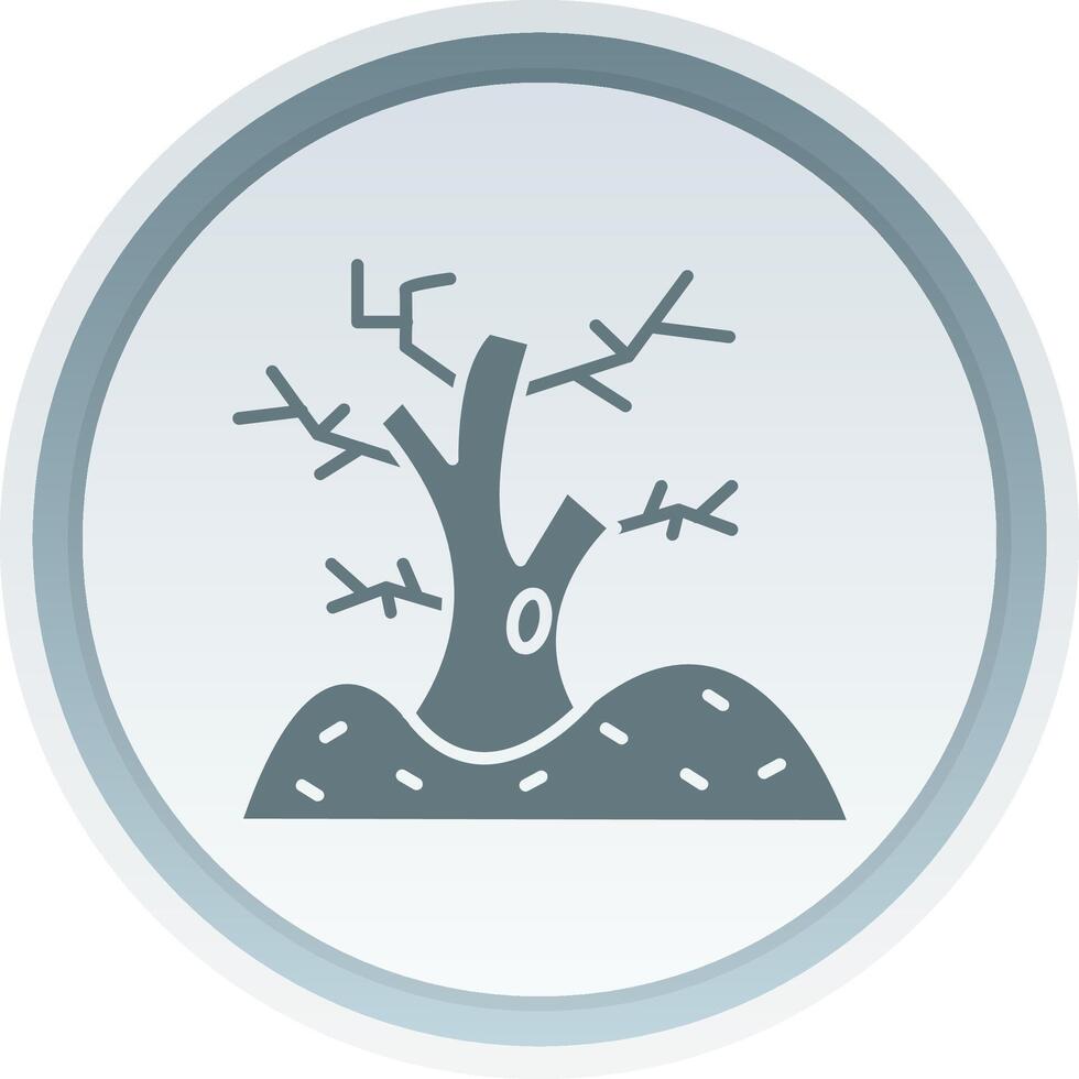 árbol sólido botón icono vector
