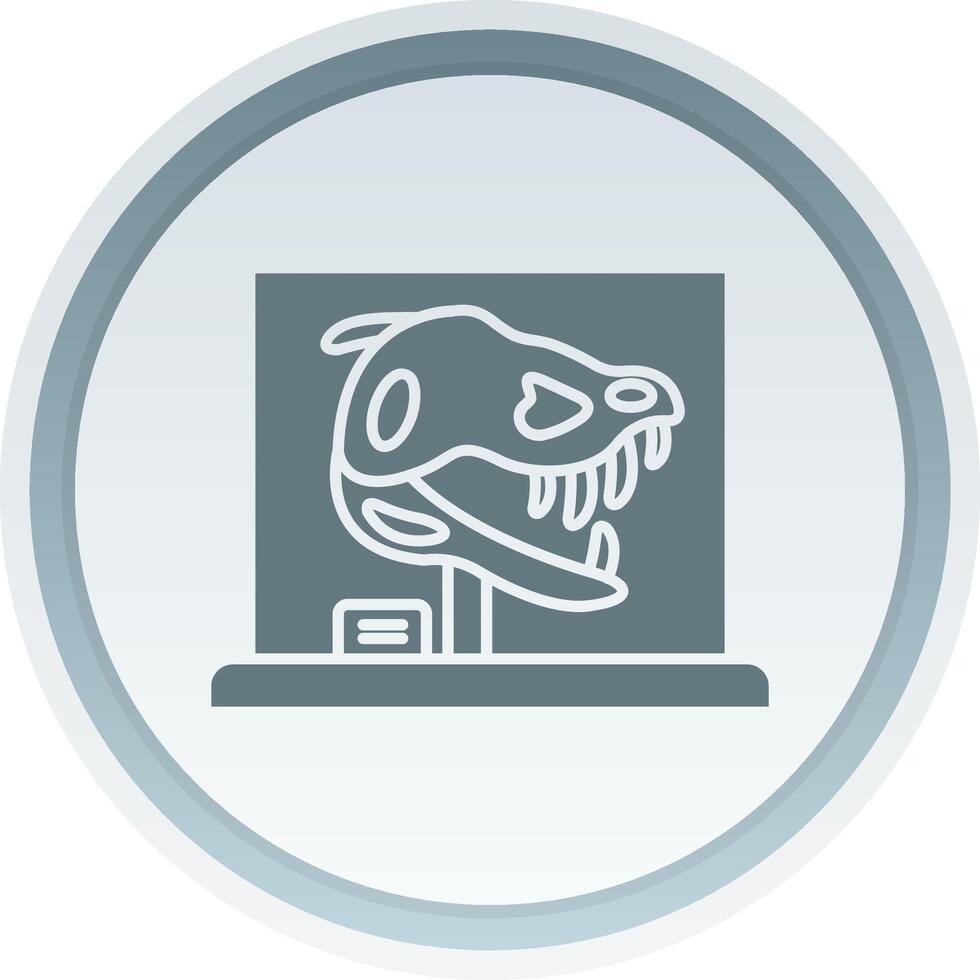 Dinosaur Solid button Icon vector