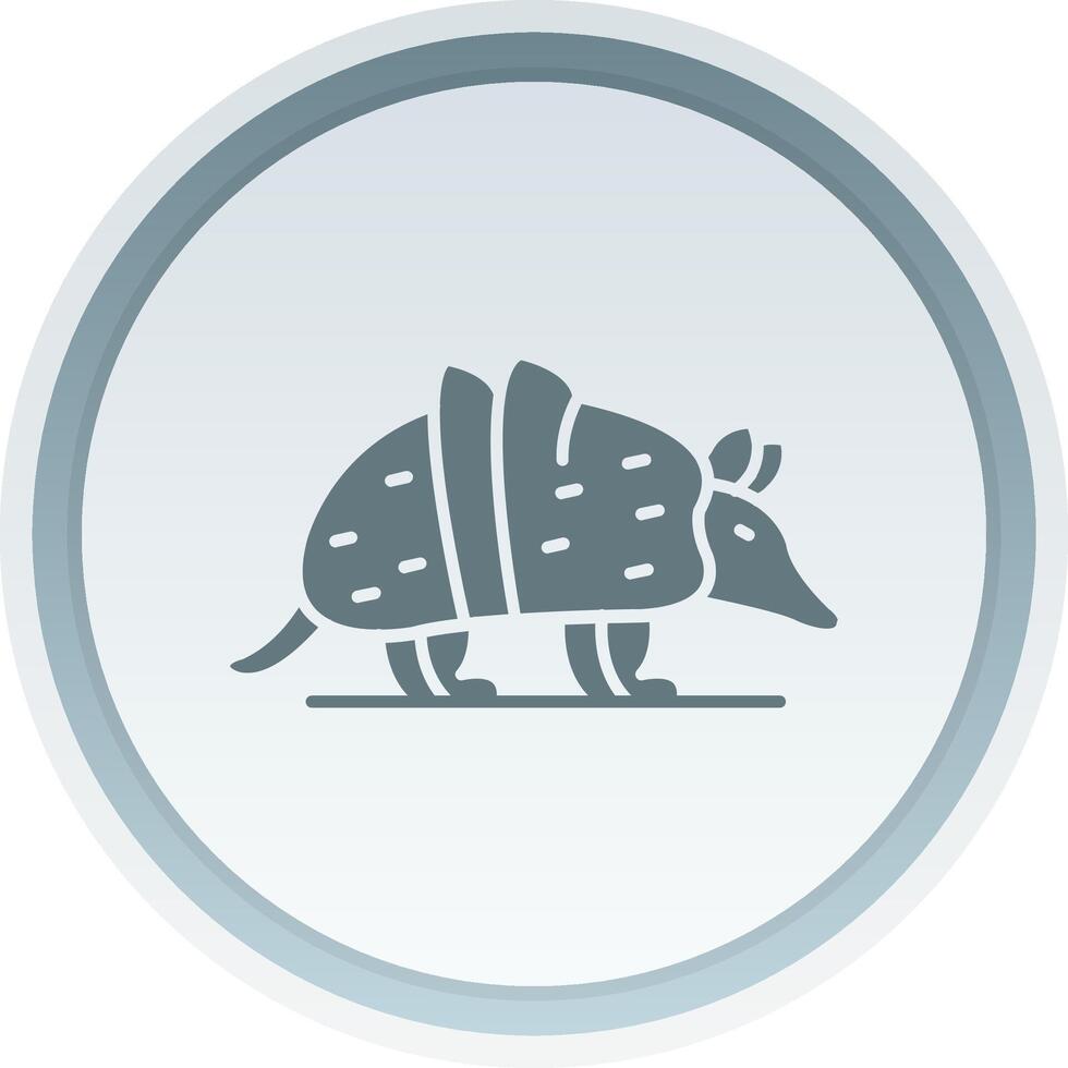 armadillo sólido botón icono vector