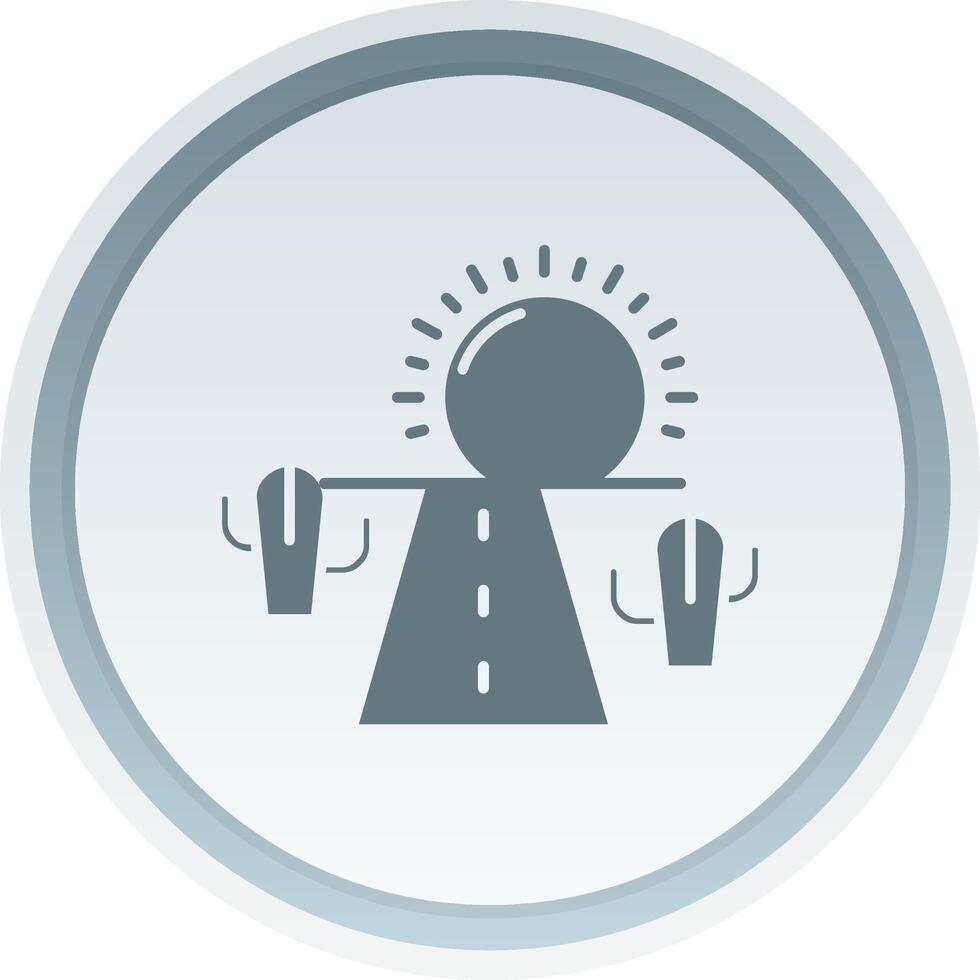 Road Solid button Icon vector