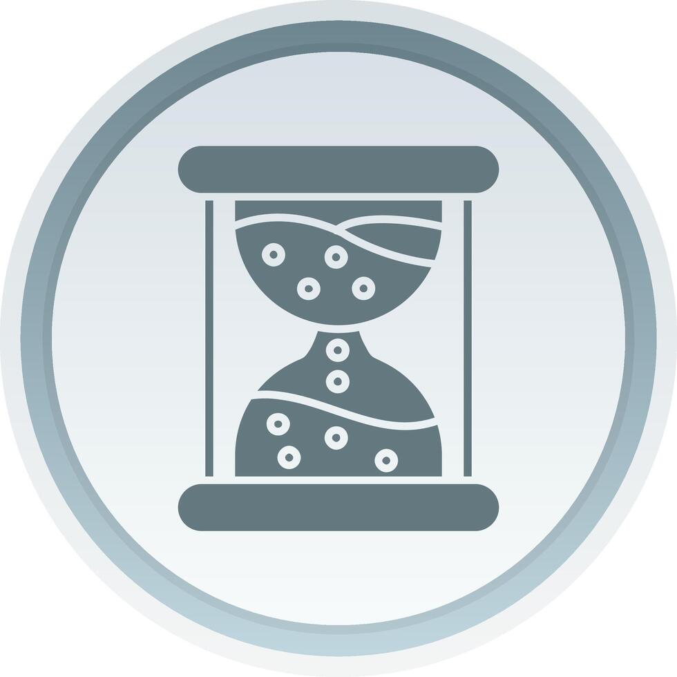 Sand clock Solid button Icon vector