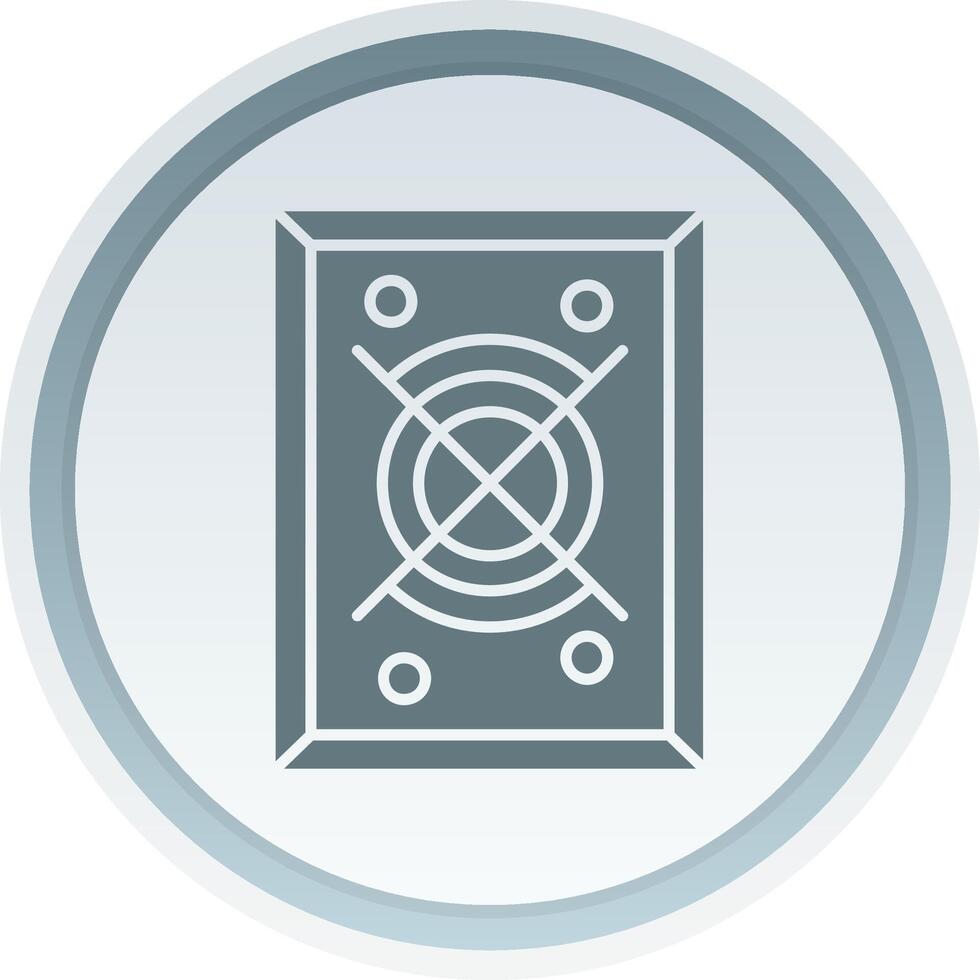 Abstract art Solid button Icon vector