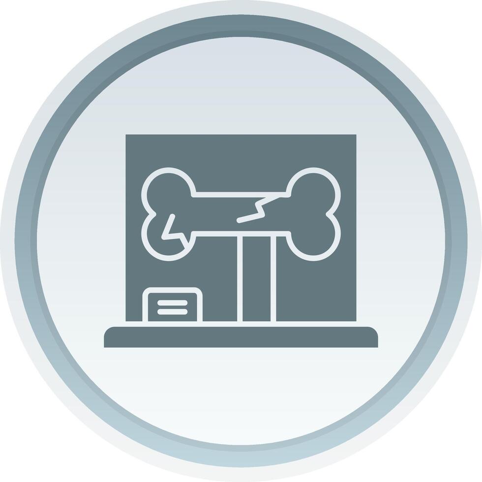 Bone Solid button Icon vector