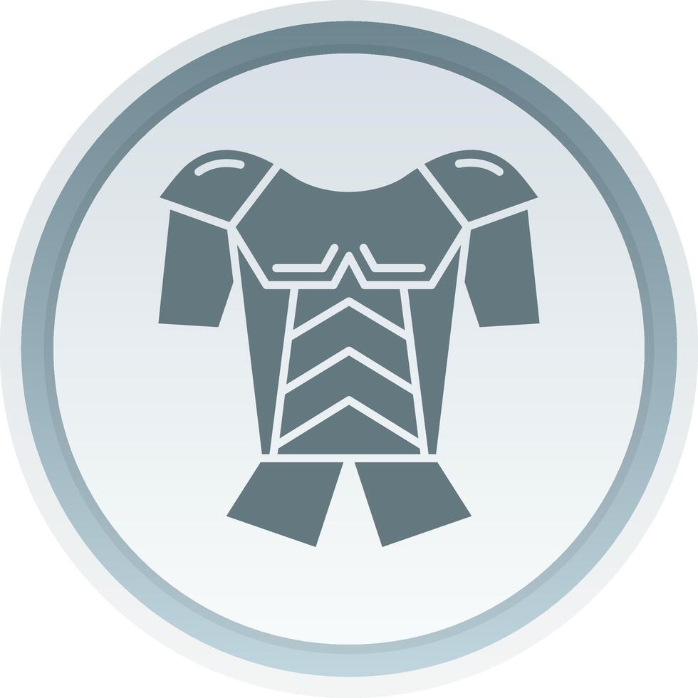 Armor Solid button Icon vector