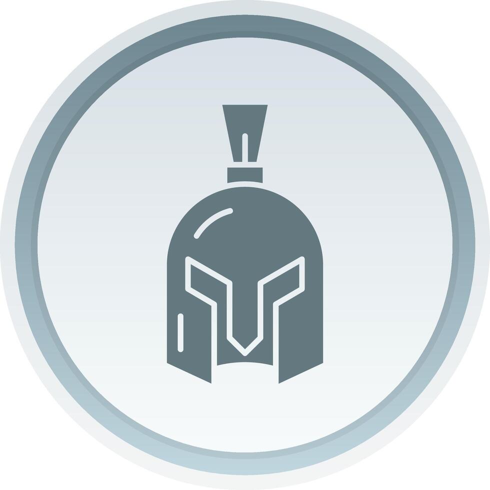 Helmet Solid button Icon vector