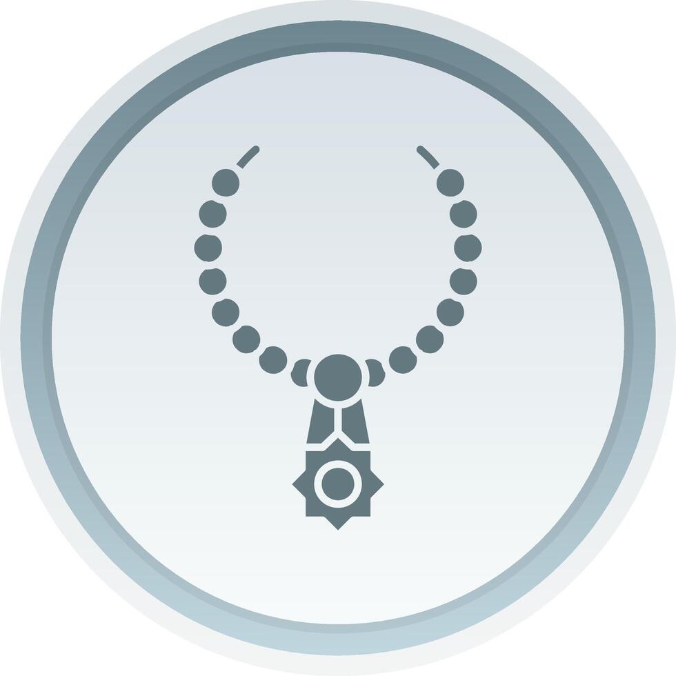 Necklace Solid button Icon vector