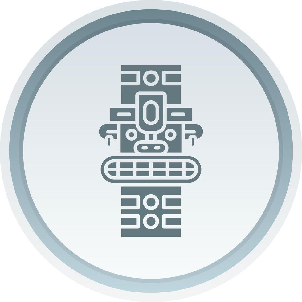 Totem Solid button Icon vector